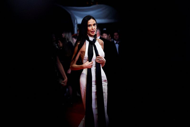 Demi Moore, Jury member of the 79th Cannes Film Festival, poses on the red carpet during arrivals for the screening of the film 